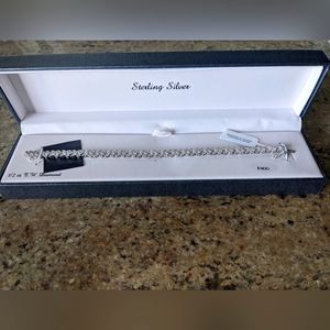 Diamond Flower Link Bracelet